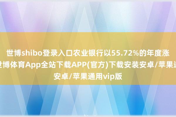世博shibo登录入口农业银行以55.72%的年度涨幅居首-世博体育App全站下载APP(官方)下载安装安卓/苹果通用vip版