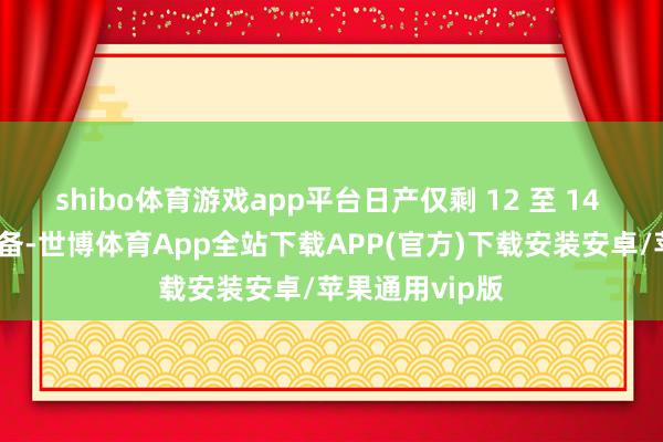 shibo体育游戏app平台日产仅剩 12 至 14 个月的现款储备-世博体育App全站下载APP(官方)下载安装安卓/苹果通用vip版