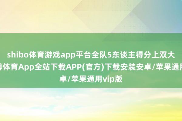 shibo体育游戏app平台全队5东谈主得分上双大捷-世博体育App全站下载APP(官方)下载安装安卓/苹果通用vip版