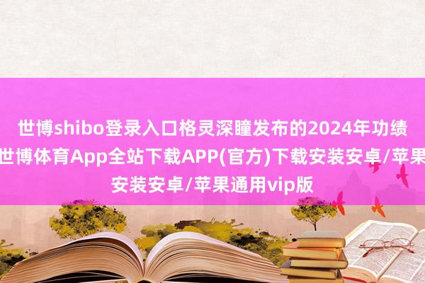 世博shibo登录入口格灵深瞳发布的2024年功绩快报清楚-世博体育App全站下载APP(官方)下载安装安卓/苹果通用vip版