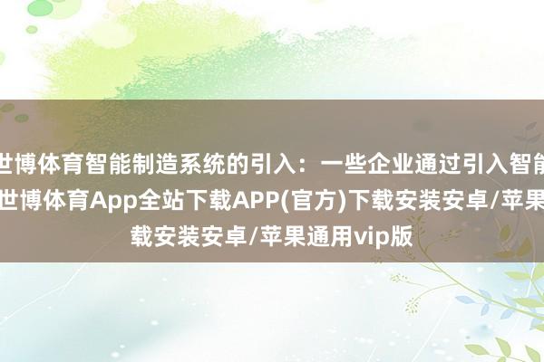 世博体育智能制造系统的引入：一些企业通过引入智能制造系统-世博体育App全站下载APP(官方)下载安装安卓/苹果通用vip版