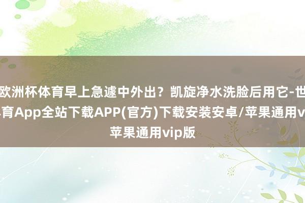 欧洲杯体育早上急遽中外出？凯旋净水洗脸后用它-世博体育App全站下载APP(官方)下载安装安卓/苹果通用vip版