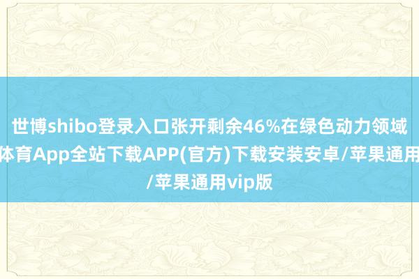 世博shibo登录入口张开剩余46%在绿色动力领域-世博体育App全站下载APP(官方)下载安装安卓/苹果通用vip版